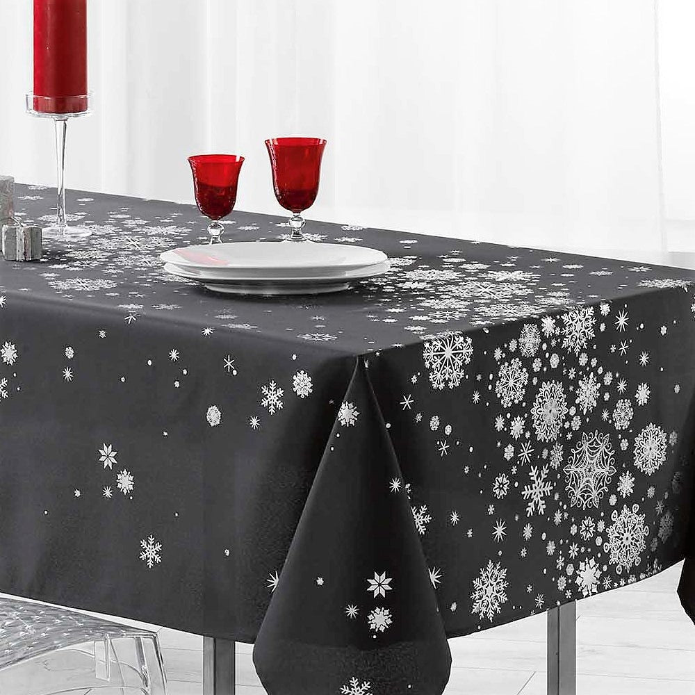 Constellation Snehimmel antrasitt – Juleduk med flekkavvisende behandling, 150 x 240 cm