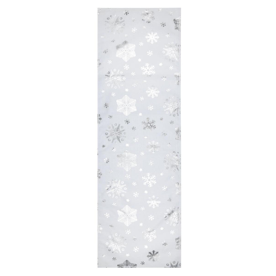 Snowflake Sølv – Julebordløper 50 x 150 cm