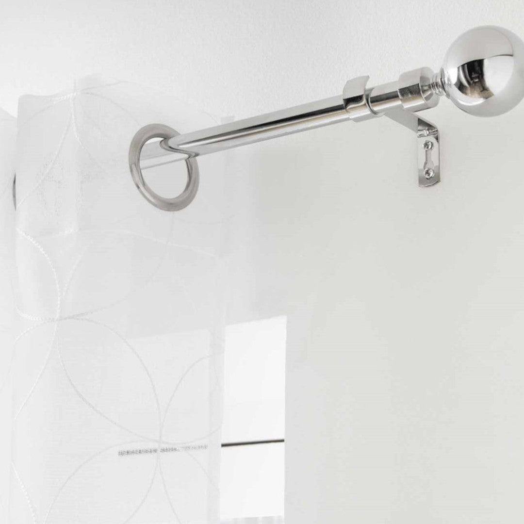 Sphera Chrome – Justerbar gardinstang 120–210 cm
