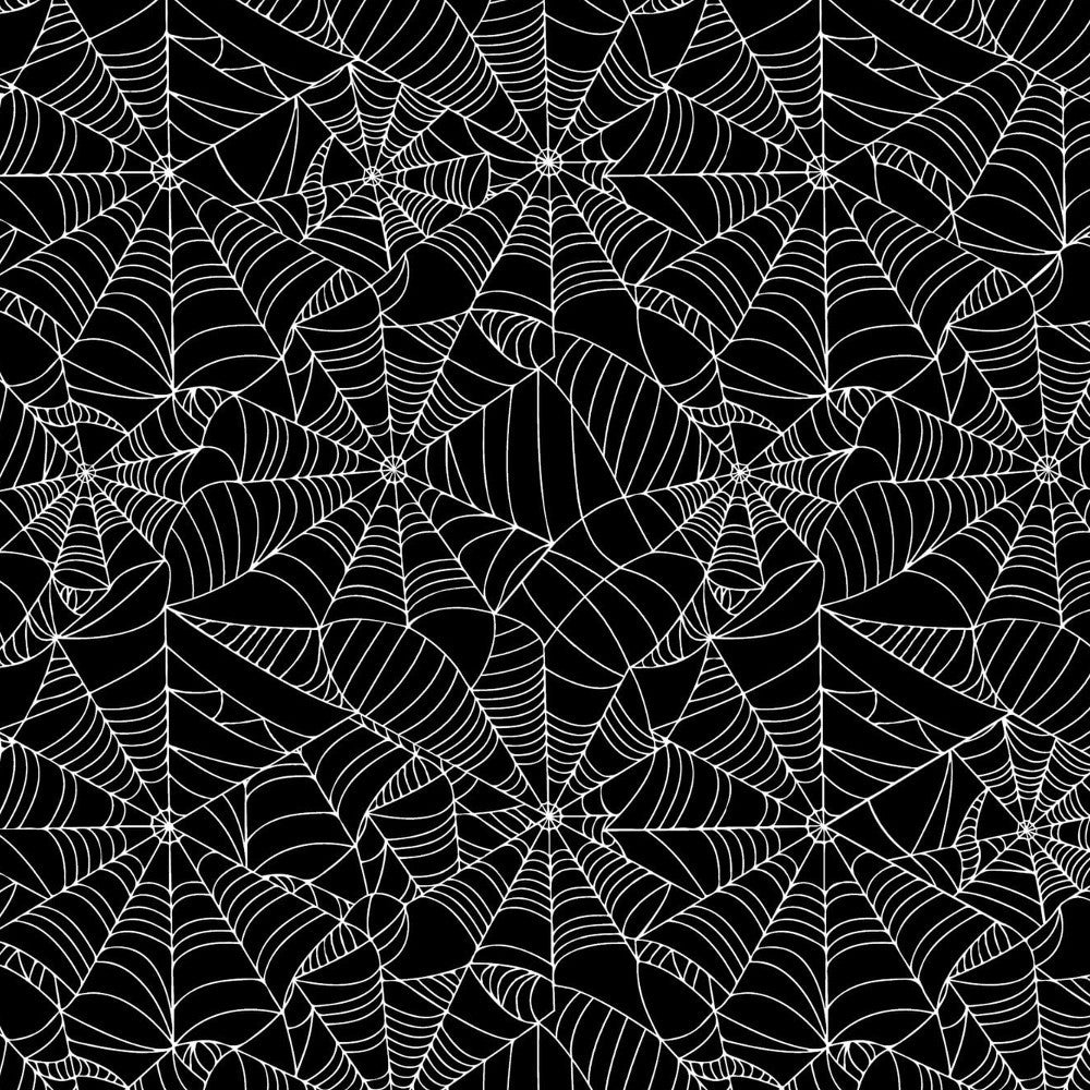 Spider Web – Halloween voksduk med skummelt svart spindelvev