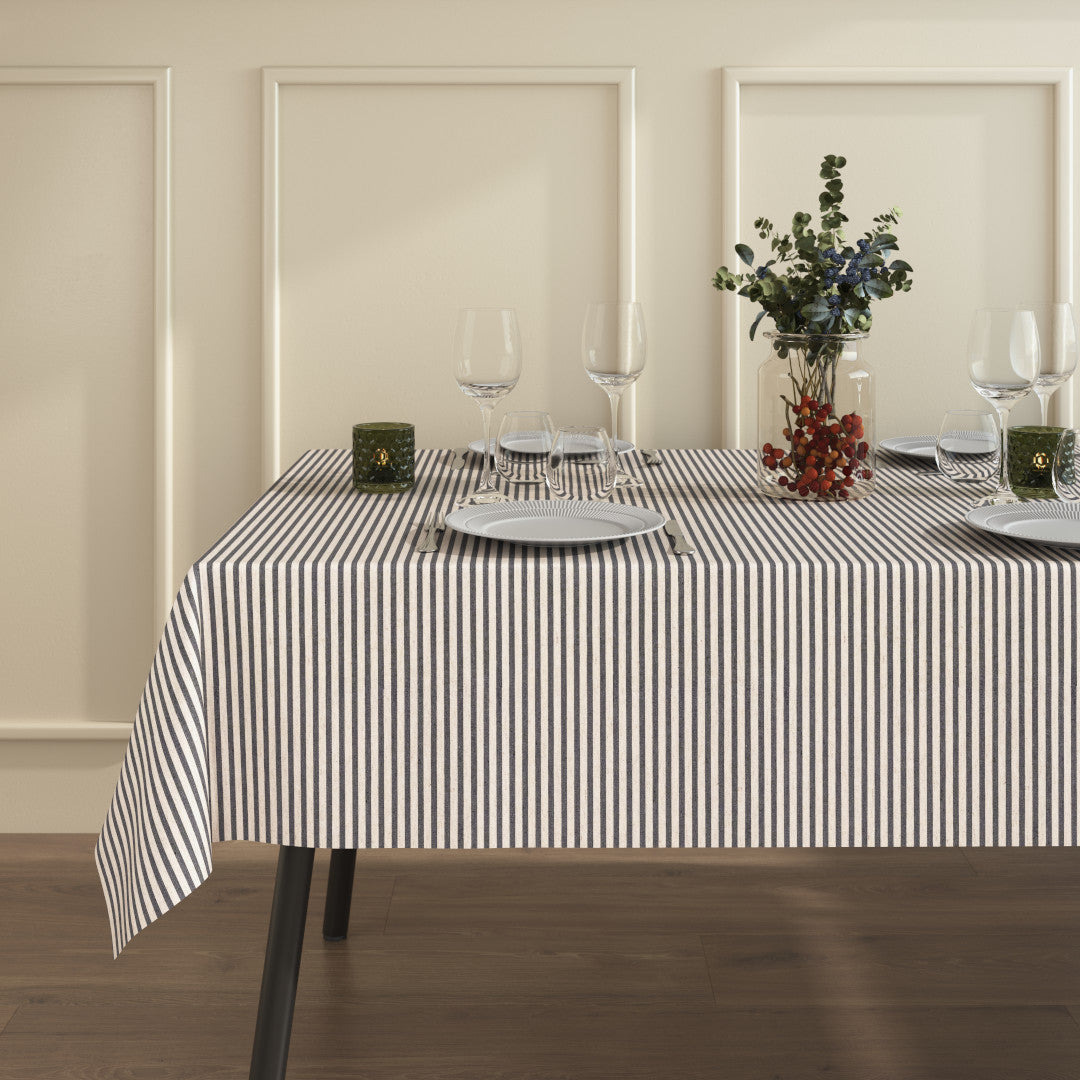 Striber På Tvers Grå – Hjørne av akrylduk i linlook