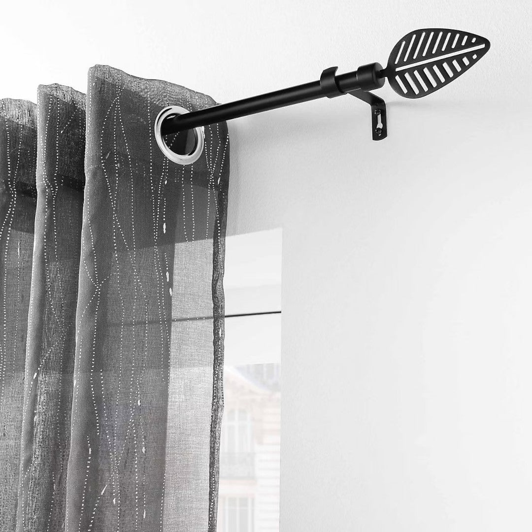 Stylea Svart – justerbar gardinstang 120–210 cm