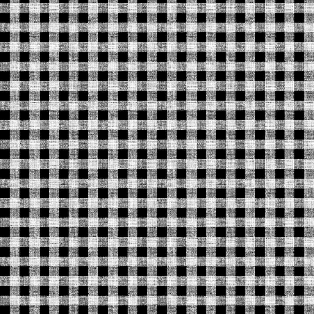 Rutete voksduk 1,5 x 1,5 cm – svart/hvit med struktur