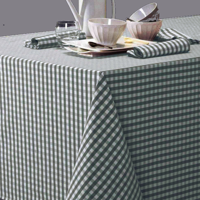 Patinir, grå og hvit rutet akrylduk 140 cm bred