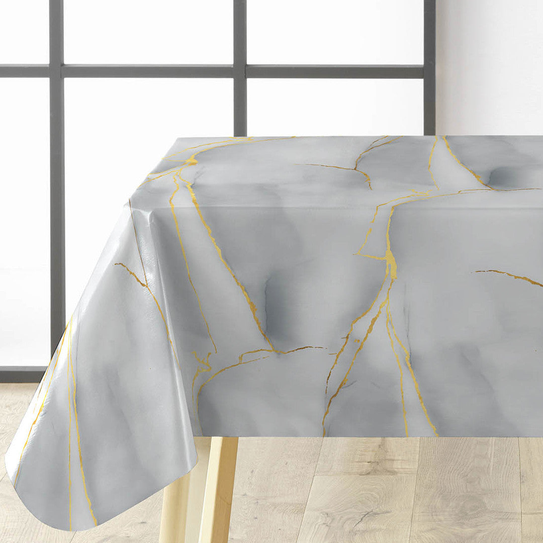Textilia Glitter Marbrelle – Voksduk med marmoreffekt og glitterdetaljer, hjørne