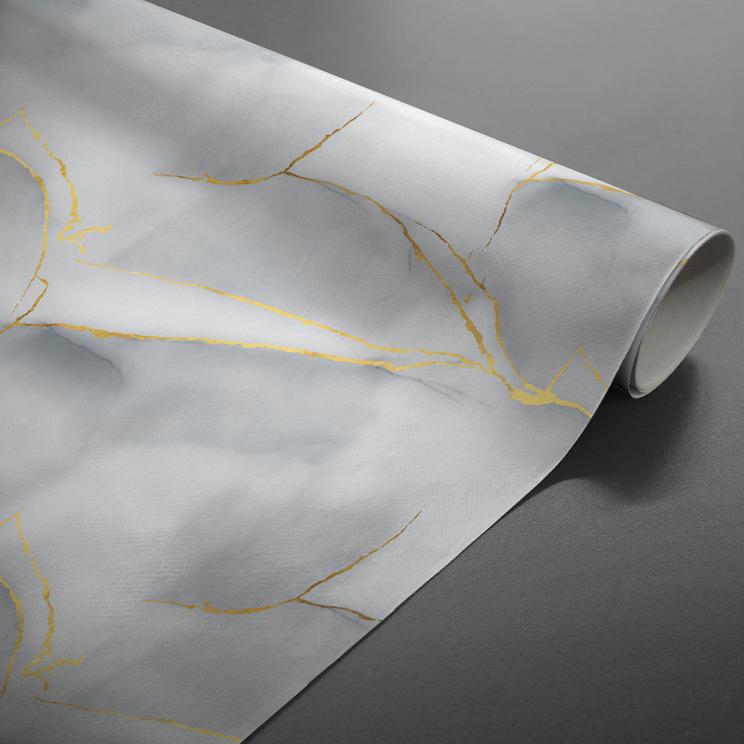 Textilia Glitter Marbrelle – Voksduk med marmoreffekt og glitterdetaljer, rullet