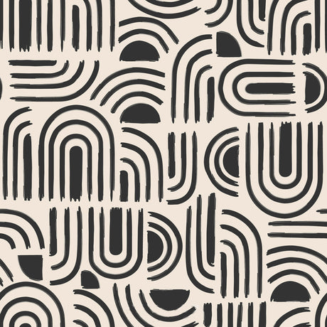 Textilia Pandorine Sort – rund voksduk med strikk