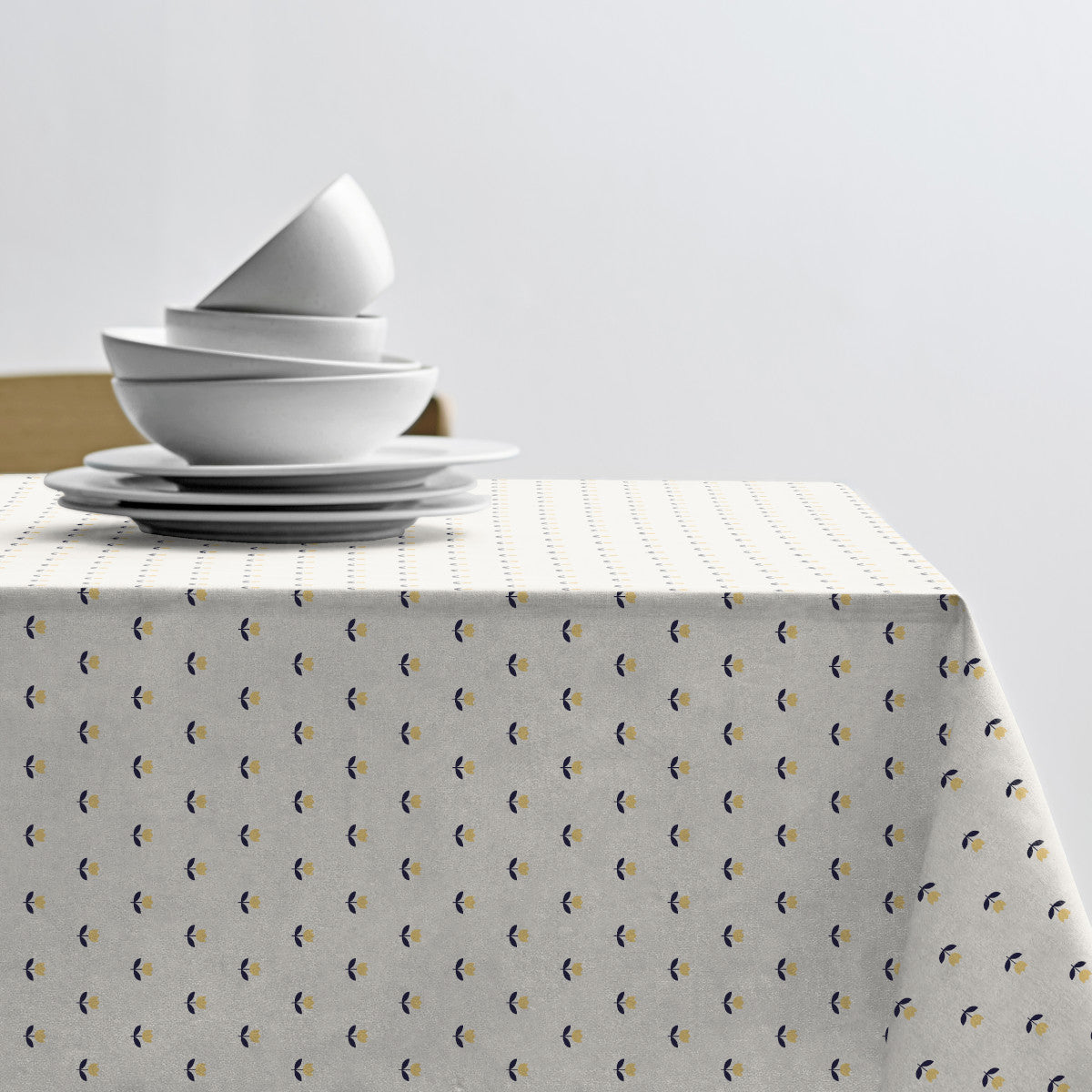 Tulip Royal Yellow – Södahl akrylduk med tulipanmotiv i gult og svart