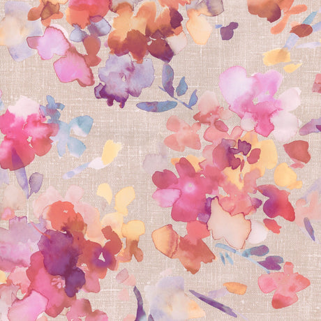 Un Dipinto – Akrylduk med akvarellblomster