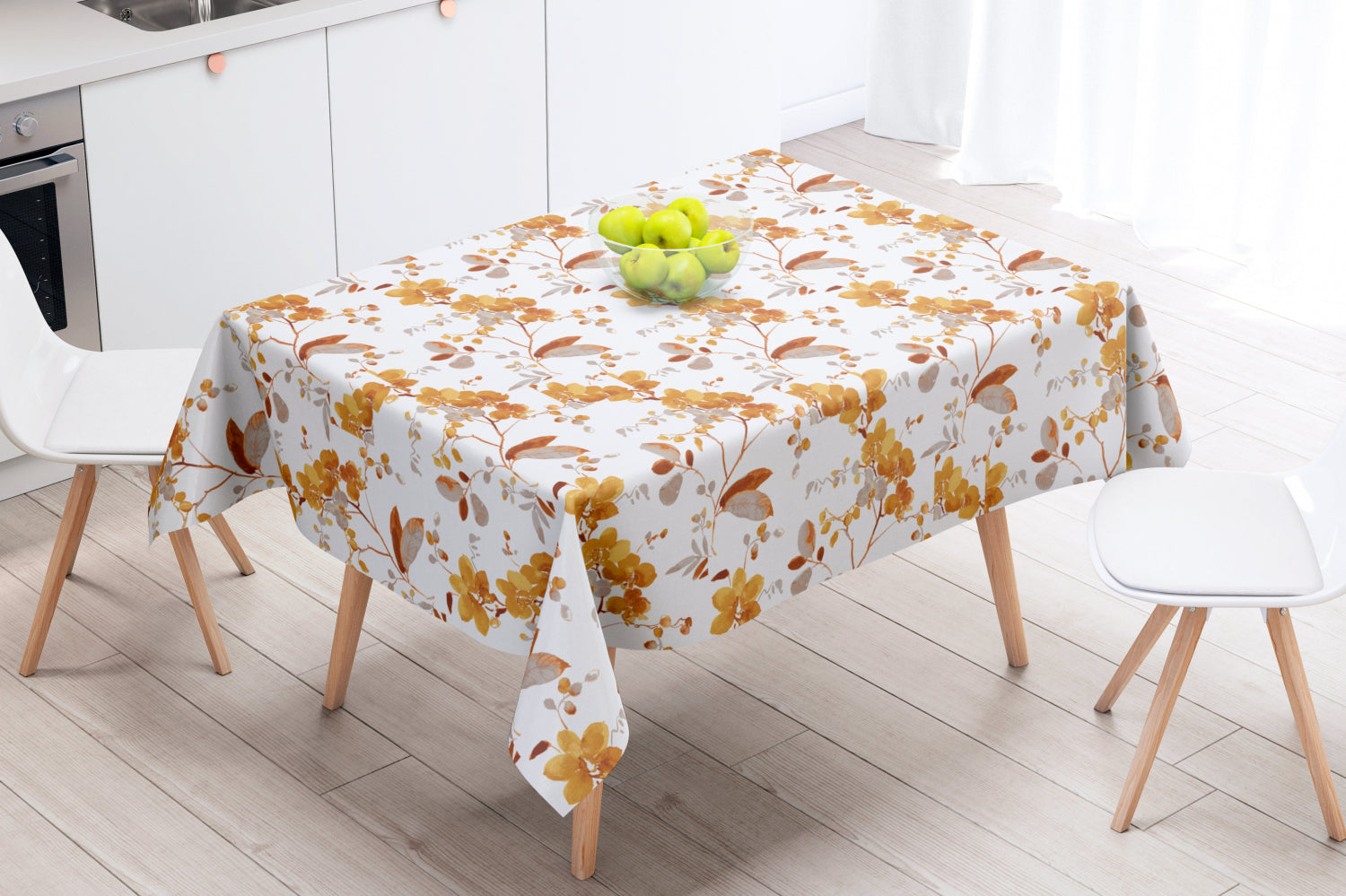 Vanda Sennep - Vakre blader og greiner på linduk - 100 % lin