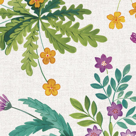 Villkløver – voksduk med blomster og urter, nærbilde