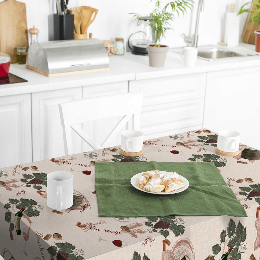 Vin Rouge - Voksduk med fransk vinmotiv, miljø