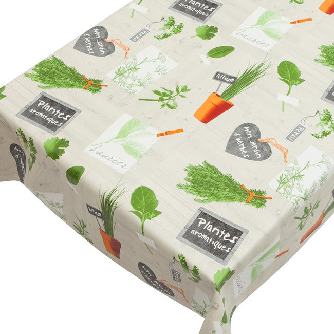 Basilic voksduk med krydderurter, 140 cm bred