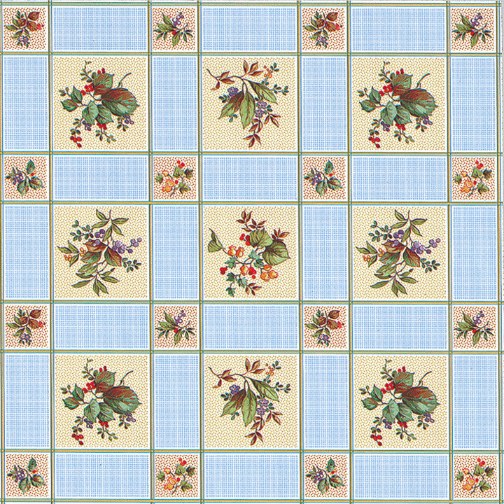 Berries for Birds and Humans – voksduk med ruter og bærbusk