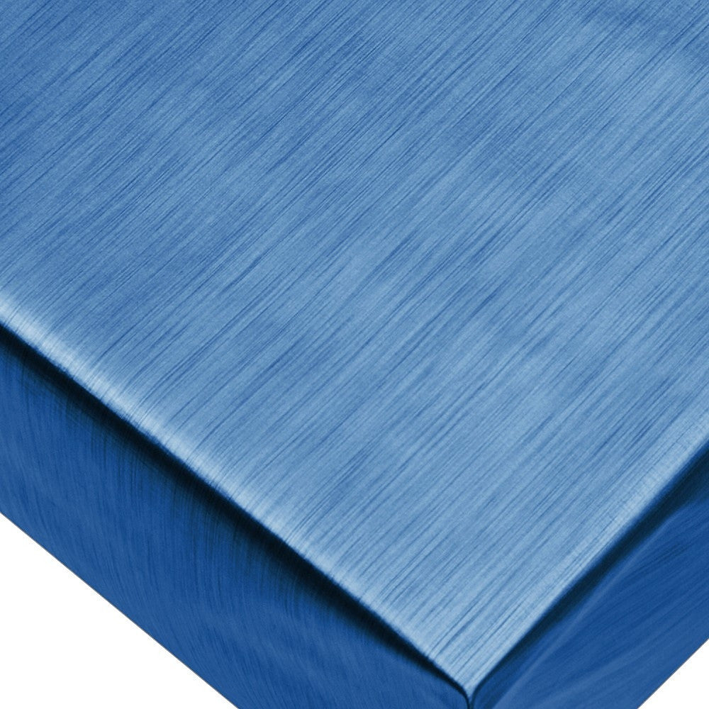 Metallic Blå - Ensfarget voksduk i metallook