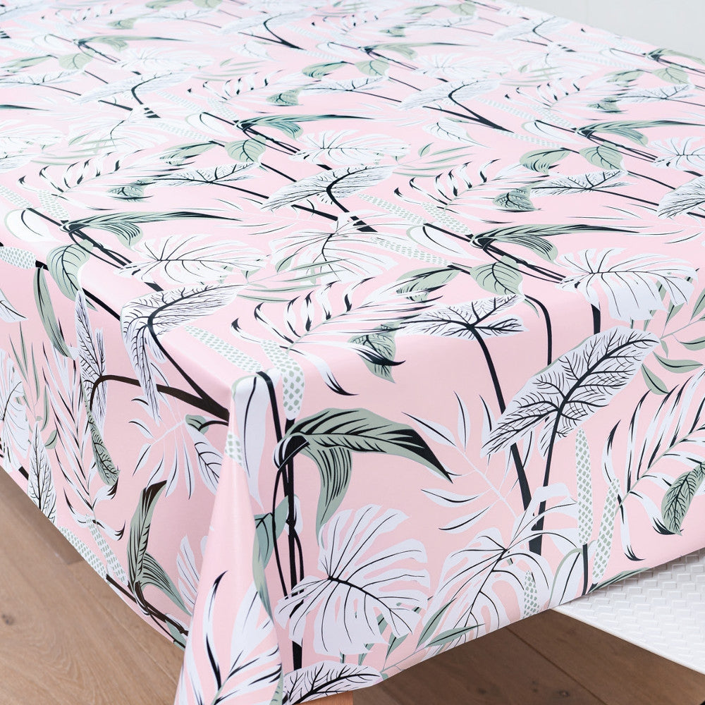 Mangrove Pink - Voksduk med vakre og kunstnerisk utformede blader