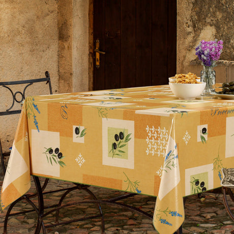 Voksduk - Provence Oliven Lavendel Orange