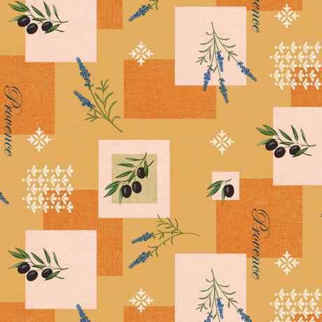 Voksduk - Provence Oliven Lavendel Orange