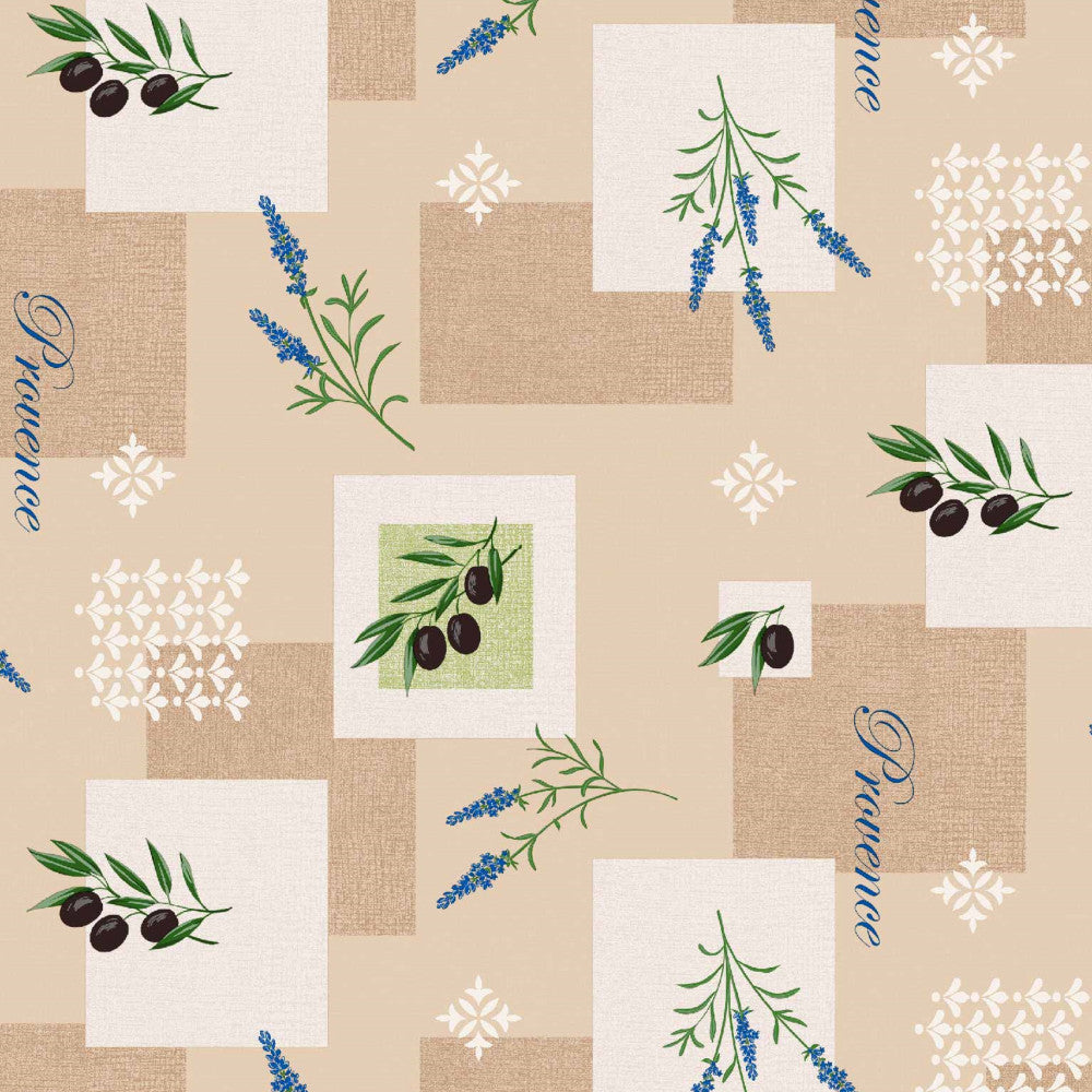 Voksduk - Provence Oliven Lavendel Beige