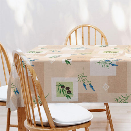 Voksduk - Provence Oliven Lavendel Beige