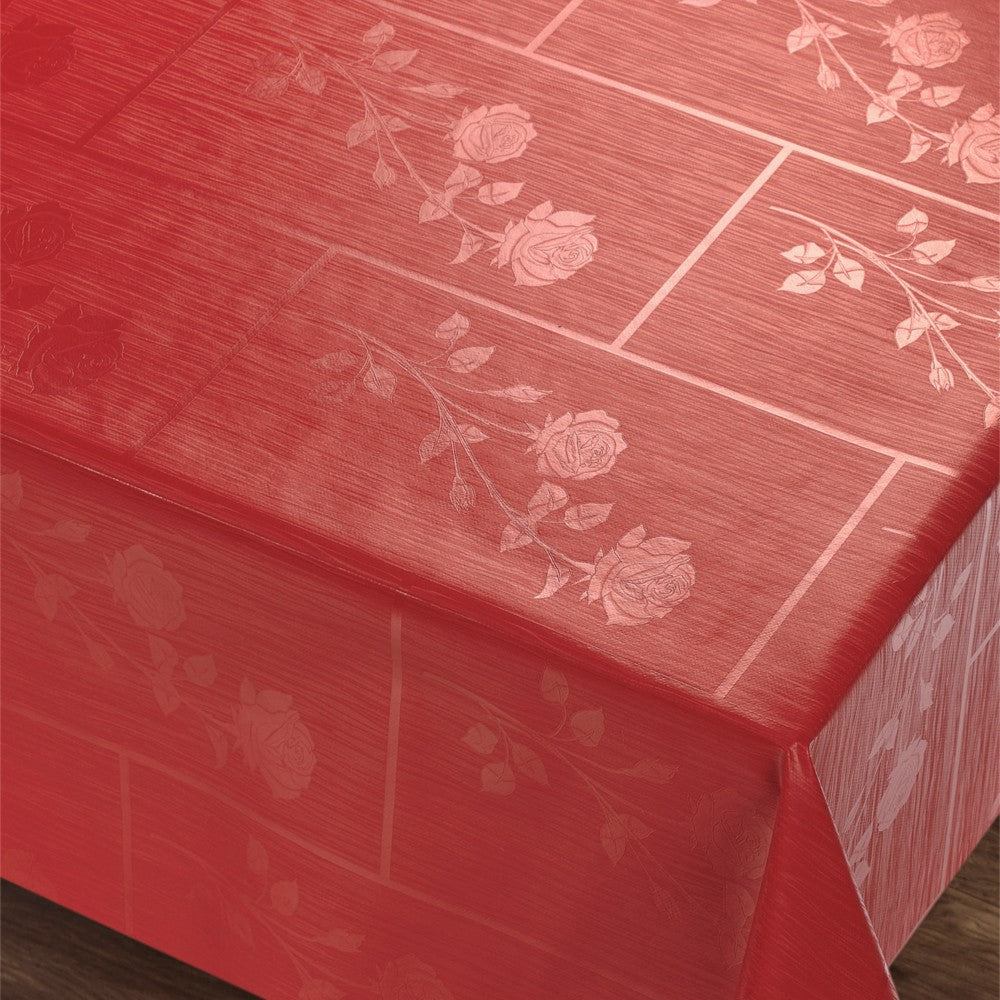 Rosenbue Rød Rektangulær – med vakre damaskmønstre av roser