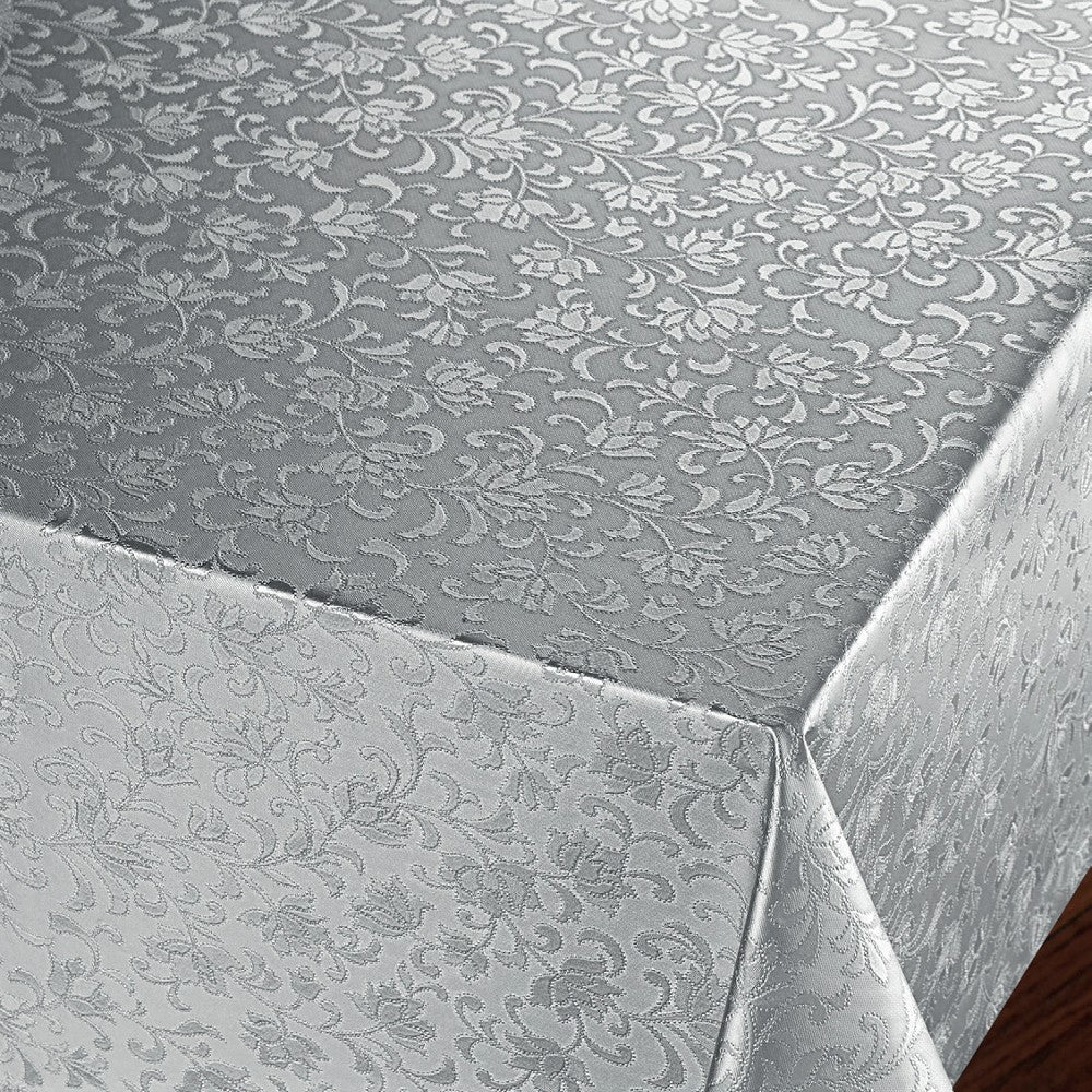 Rosenflor Sølv – Flott damaskpreget voksduk