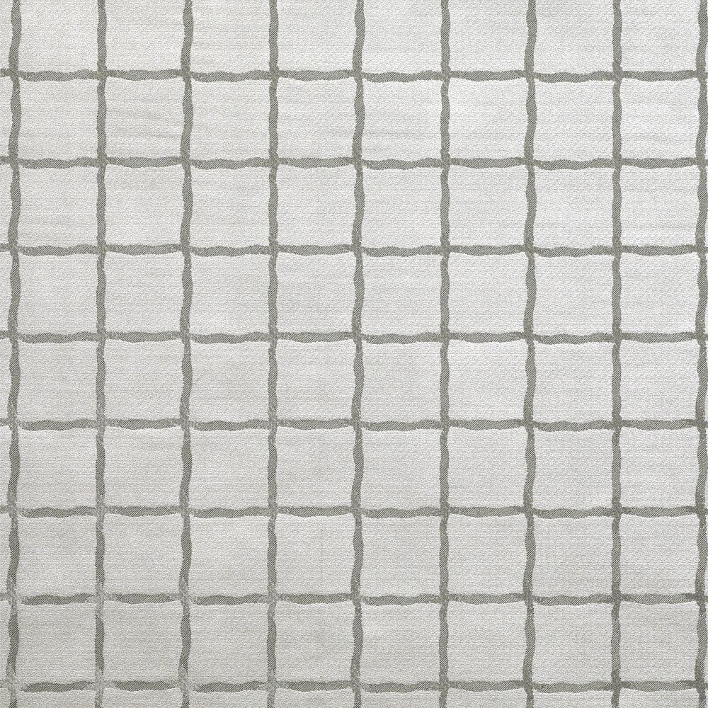 Ruter sølvgrå - Voksduk med preget struktur