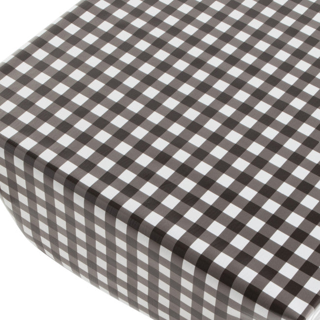 Vito Block, voksduk med ruter svart hvit, 140 cm bred