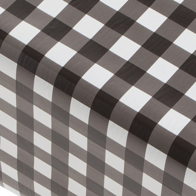 Vito Block rutet voksduk svart hvit