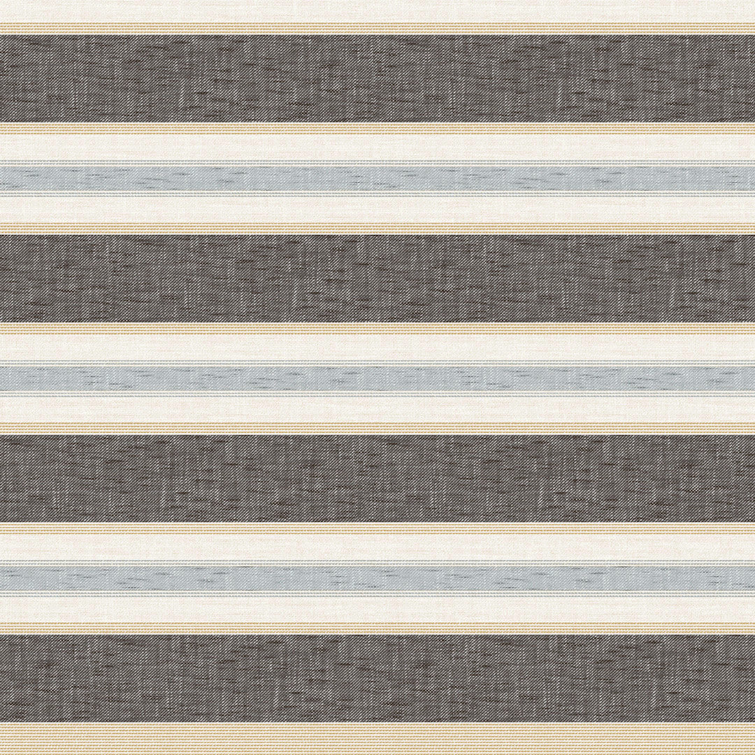 Volmer Striber Sort – voksduk med hørlook