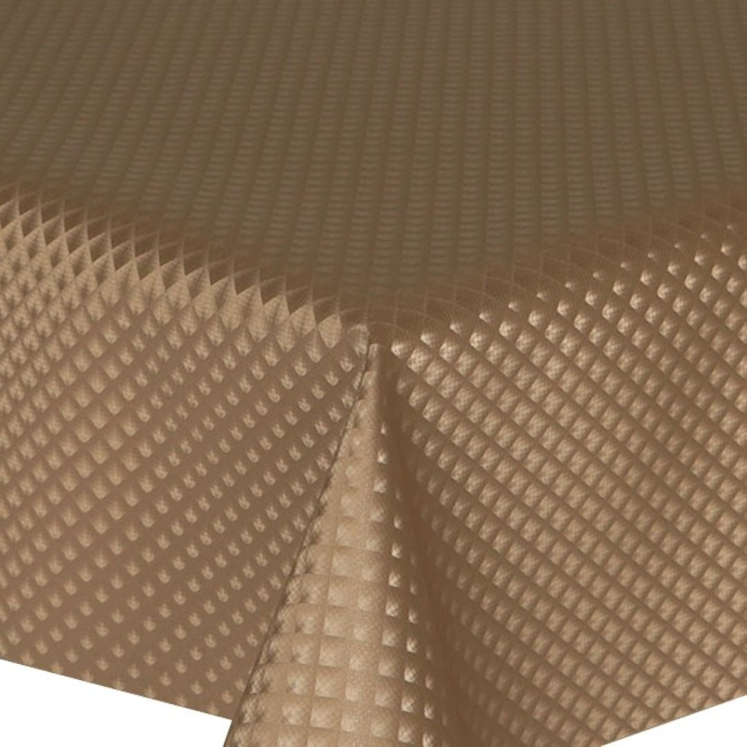 Zafiro Polyline Taupe – Ekstra kraftig luksus voksduk med satengfinish