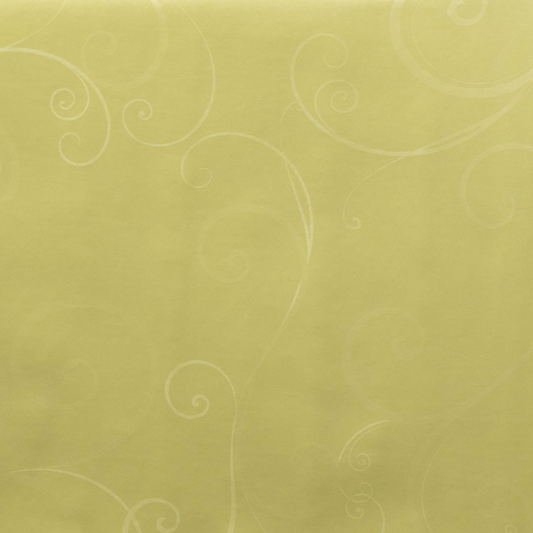 Scala Galaxy Lime-Gul – Voksduk med flott preget rankemønster