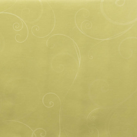 Scala Galaxy Lime-Gul – Voksduk med flott preget rankemønster