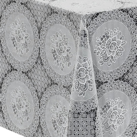 Blondeduk Lissy – Hvit blondeduk med vakre blondemønstre