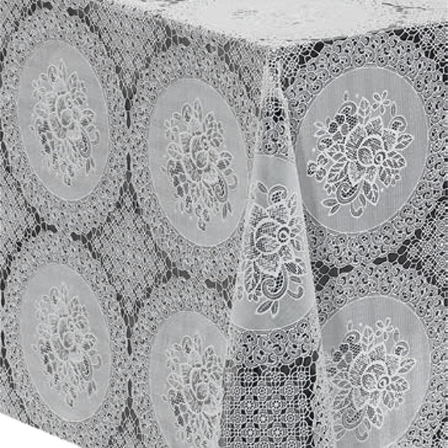 Blondeduk Lissy – Hvit blondeduk med vakre blondemønstre