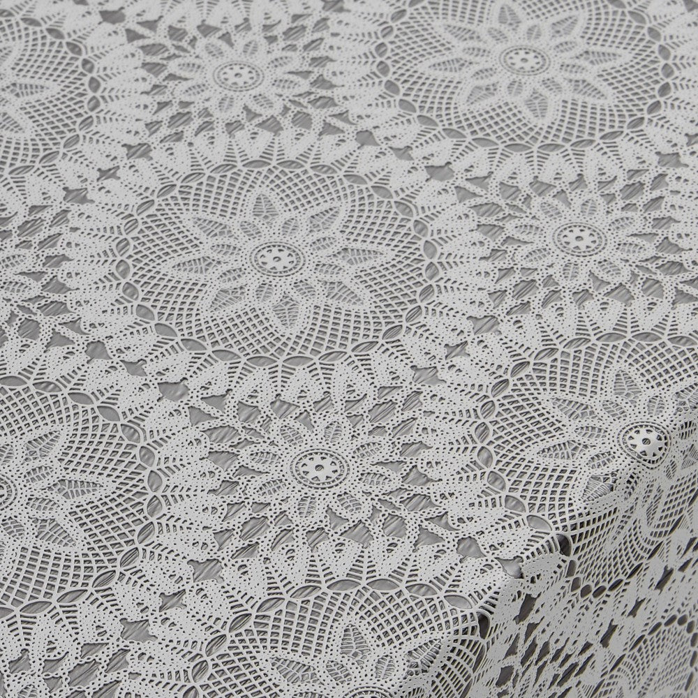 Blondevoksduk Dagny - Hvit blondeduk med stjerner