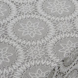 Blondevoksduk Dagny - Hvit blondeduk med stjerner