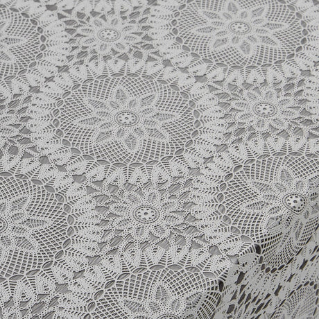 Blondevoksduk Dagny - Hvit blondeduk med stjerner