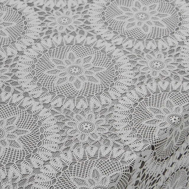 Blondevoksduk Dagny - Hvit blondeduk med stjerner