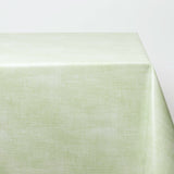 Note Vårgrønn - Ensfarget glatt voksduk med linlook
