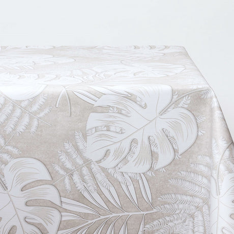 Amber Luxury, Sand - Voksduk med tropiske blader