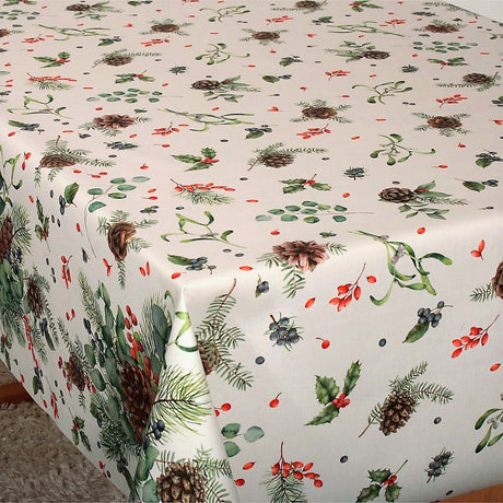 Juleakrylduk - Julekogler og Mistelten