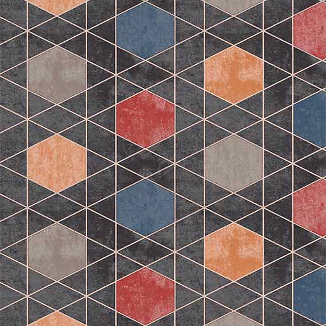 Geometric Blocks – Voksduk med enkelt grafisk design