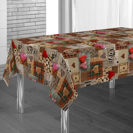 Love rød. Ekstra bred voksduk, 160 cm