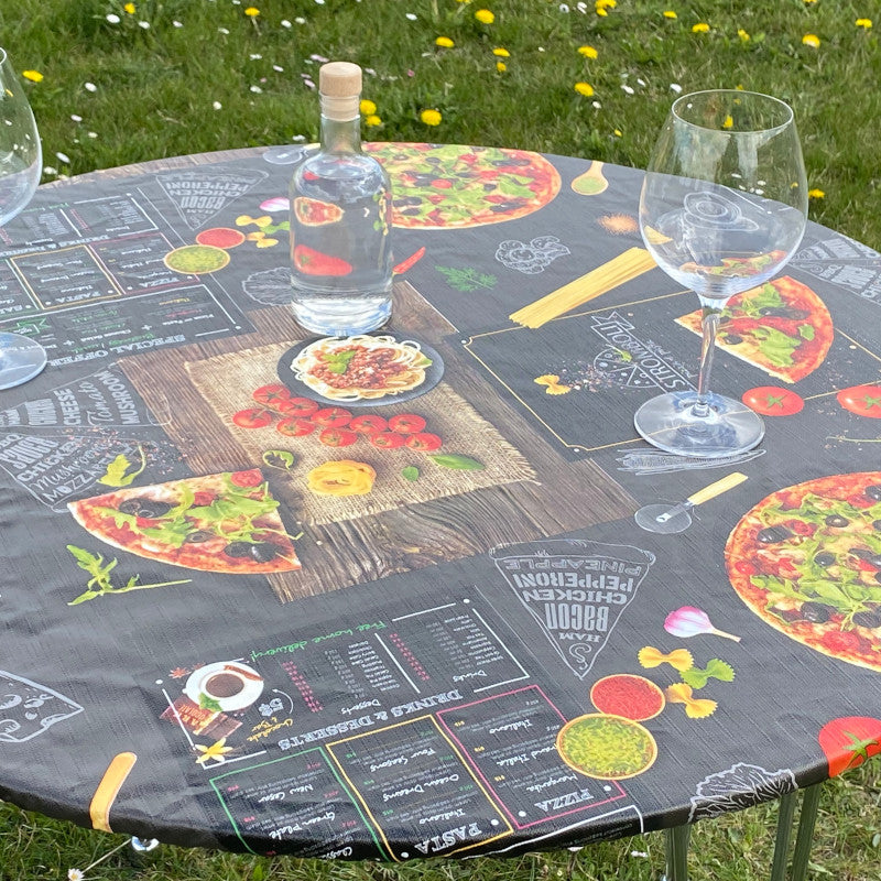 Mums Pizza - Rund voksduk med strikk