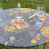 Mums Pizza - Rund voksduk med strikk