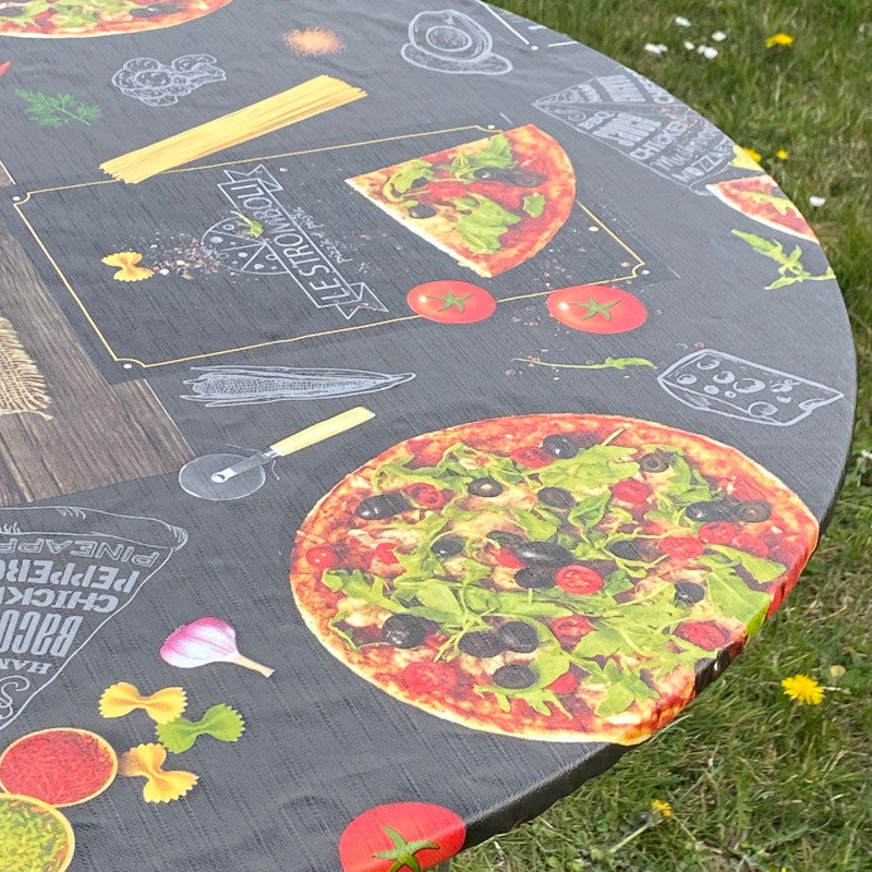 Mums Pizza - Rund voksduk med strikk