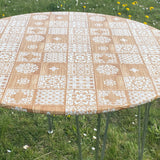 Kakler Gyldenbrun - Rund voksduk med strikk