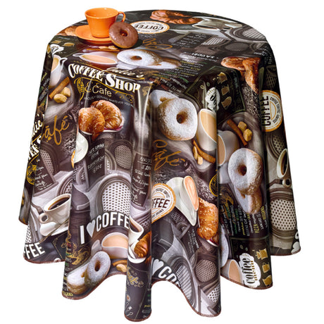 Coffee Shop, flott voksduk med kaffemotiver, 140 cm bred