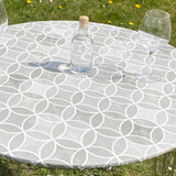 Circle Graphics Grå - Rund voksduk med strikk